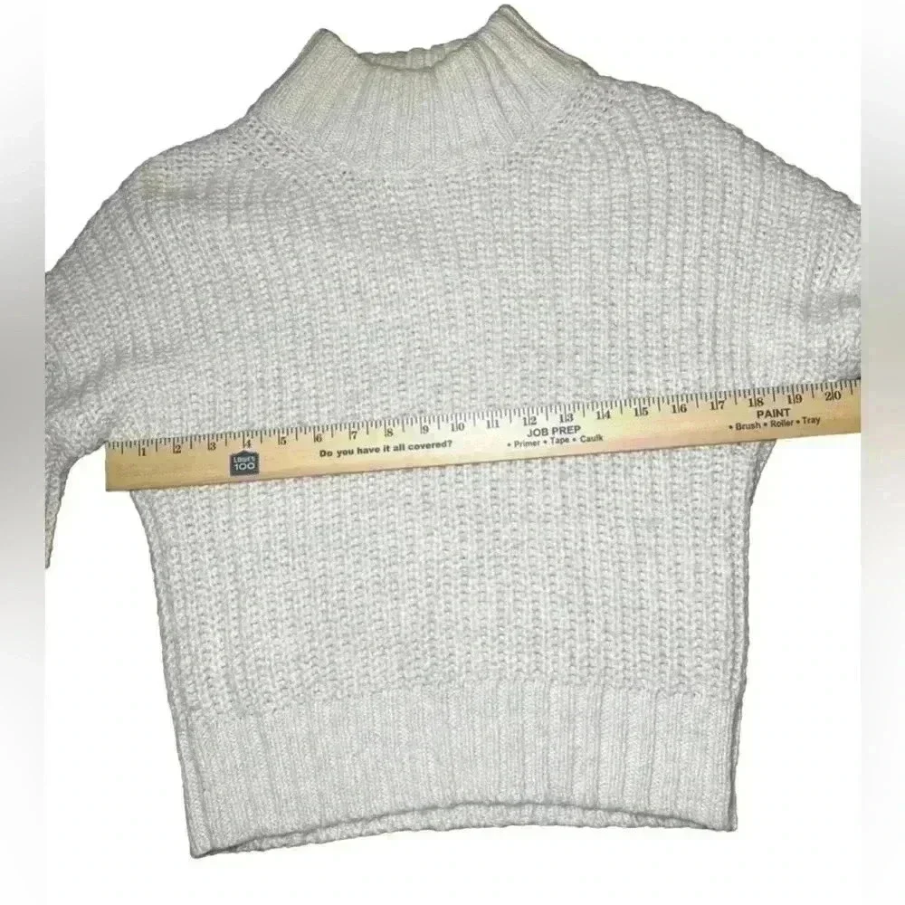 J CREW MARLED DONEGAL MOCK NECK SWEATER S Ivory AE988 EUC SIZE XS